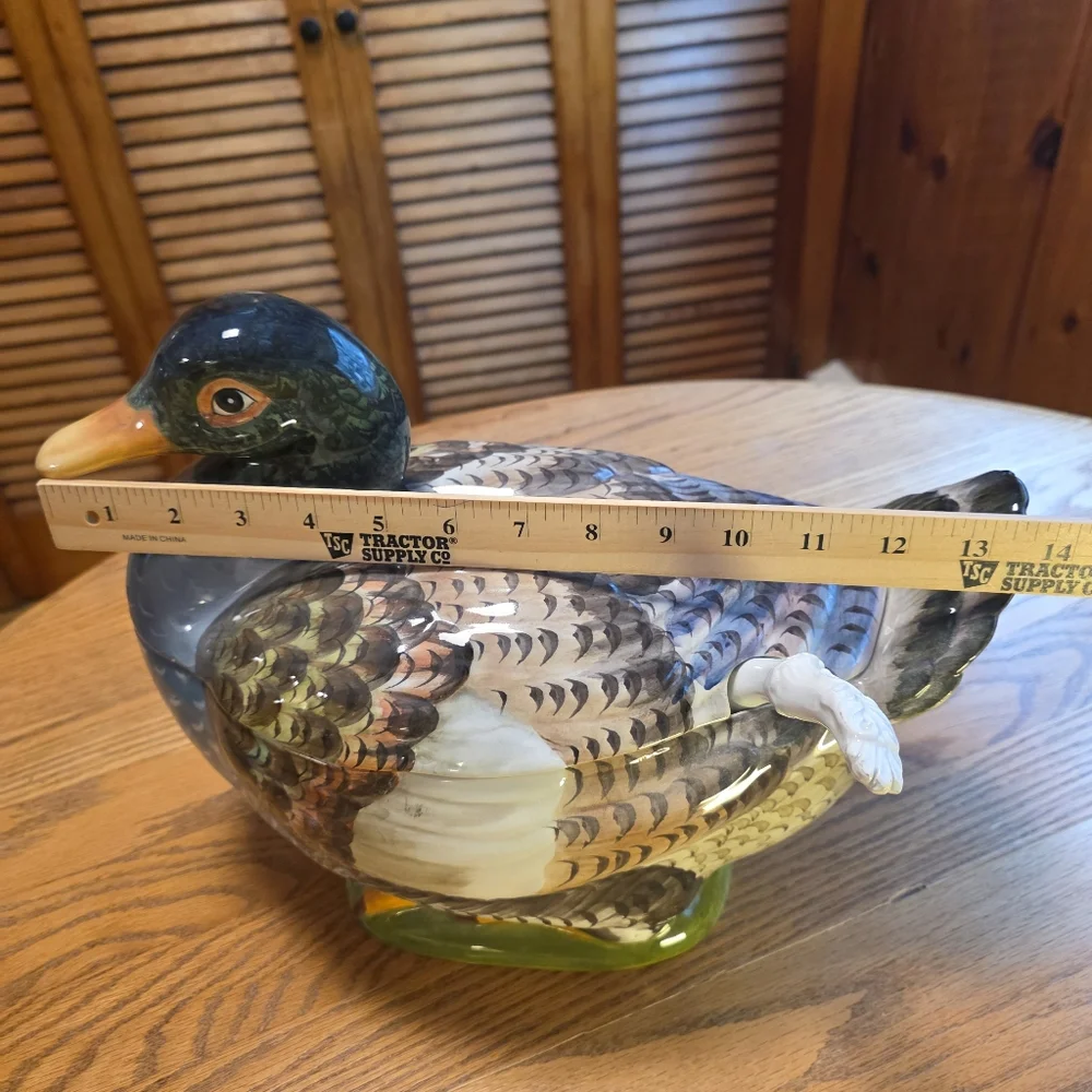 Italian Duck Tureen With Laddle 14